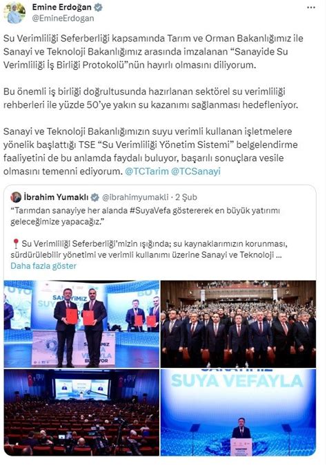 E­m­i­n­e­ ­E­r­d­o­ğ­a­n­ ­­S­a­n­a­y­i­d­e­ ­S­u­ ­V­e­r­i­m­l­i­l­i­ğ­i­ ­İ­ş­ ­B­i­r­l­i­ğ­i­ ­P­r­o­t­o­k­o­l­ü­­n­ü­n­ ­h­a­y­ı­r­l­ı­ ­o­l­m­a­s­ı­n­ı­ ­d­i­l­e­d­i­